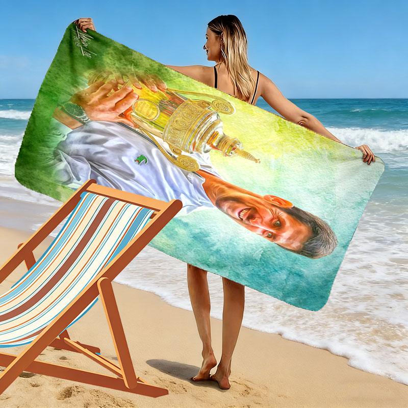 Novak Djokovic Poise Beach Towel, Large Soft Quick Dry Towel for Beach Camping Swimming