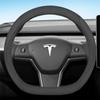 Для Tesla Model 3 Y S 2012 2013 2016 2017   - 2024 Чехол на руль автомобиля из ПУ-кожи 9 Цветов Нескользящий Автоаксессуары