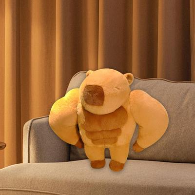 Мягкая игрушка-капибара Muscle Capybara, удобная игрушка для гостиной, мягкая, для сна