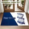 Crystal Velvet Square Rug Custom NameBIRMINGHAM CITY Pattern Non Slip Home Floor Decor Rug