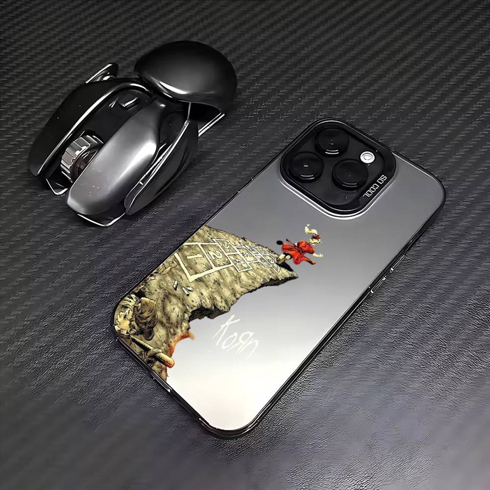 K-KornS Рок-группа Чехол для телефона Для iPhone17,16,15,14,13,12,11 Plus,Pro Max Цветной Посеребренный Внутренняя крышка