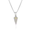 Horus Eye Ankh Spearhead Pendant Stainless Steel Necklace with Carbon Fiber Inlay Titanium Steel Mens Jewelry
