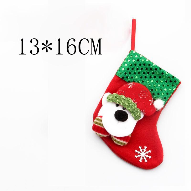1PC Cartoon Christmas Socks Ornaments Merry Christmas Decorations Home Christmas Gifts Xmas Noel Navidad Happy New Year Supplies