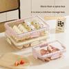 Modern Kitchen Organizer Snack Tray Plastic Food Storage Box 8 Compartments Divider BPA Free Leak-Proof Eco-Friendly Portable