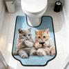 Non-slip Toilet Floor Rug Absorbent Bath Mat Novelty Bathroom U-shaped Mat  Household