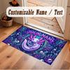 Axolotl Theme Soft Crystal Velvet Rug Custom Name & Text Print Non Slip Floor Rug for Bedroom Living Room