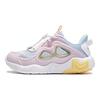 Li Ning Kids универсальные нескользящие прочные повседневные туфли с низким верхом детские повседневные туфли фиолетово-синего цвета YKAU018-2