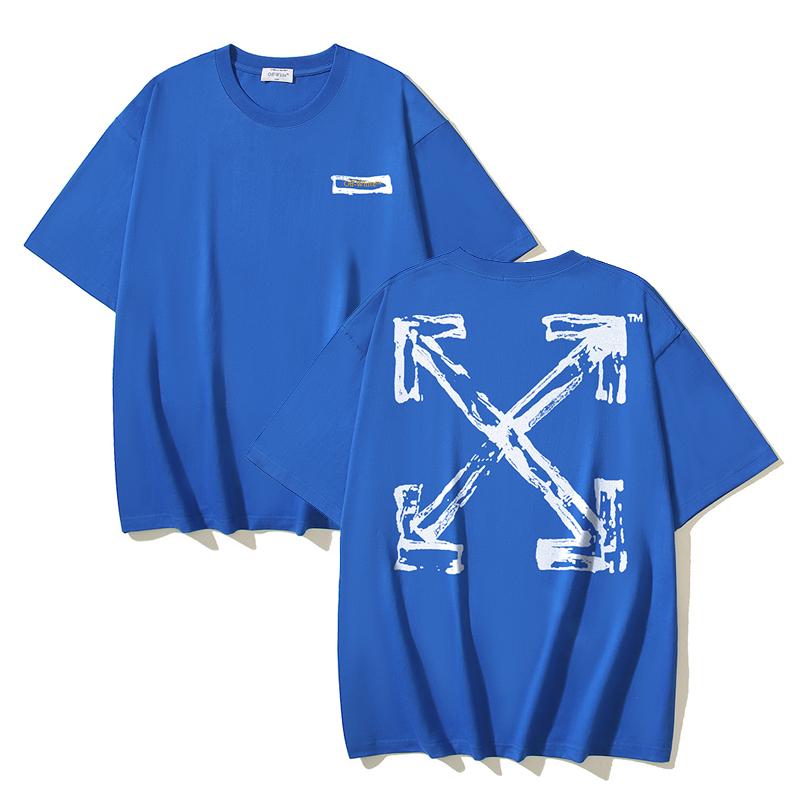 Off-White Летняя новинка 2026 года, футболка с коротким рукавом с принтом в виде букв, граффити и стрелок для мужчин и женщин
