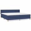 3130615 vidaXL Lit à sommier tapissier avec matelas Bleu 180x200 cm Tissu