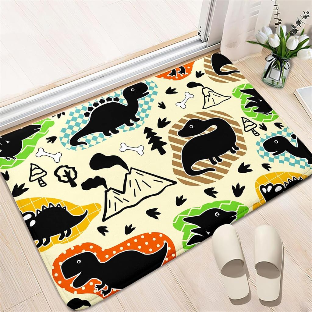 Cartoon Dinosaur Area Rugs Dino Carpet Non Slip Dinosaur Floor Mat for Playroom Classroom Kidroom Decor Children's Crawling Mat