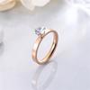 ins fashion titanium steel zircon ring for women, high-end shiny couple diamond ring Amazon