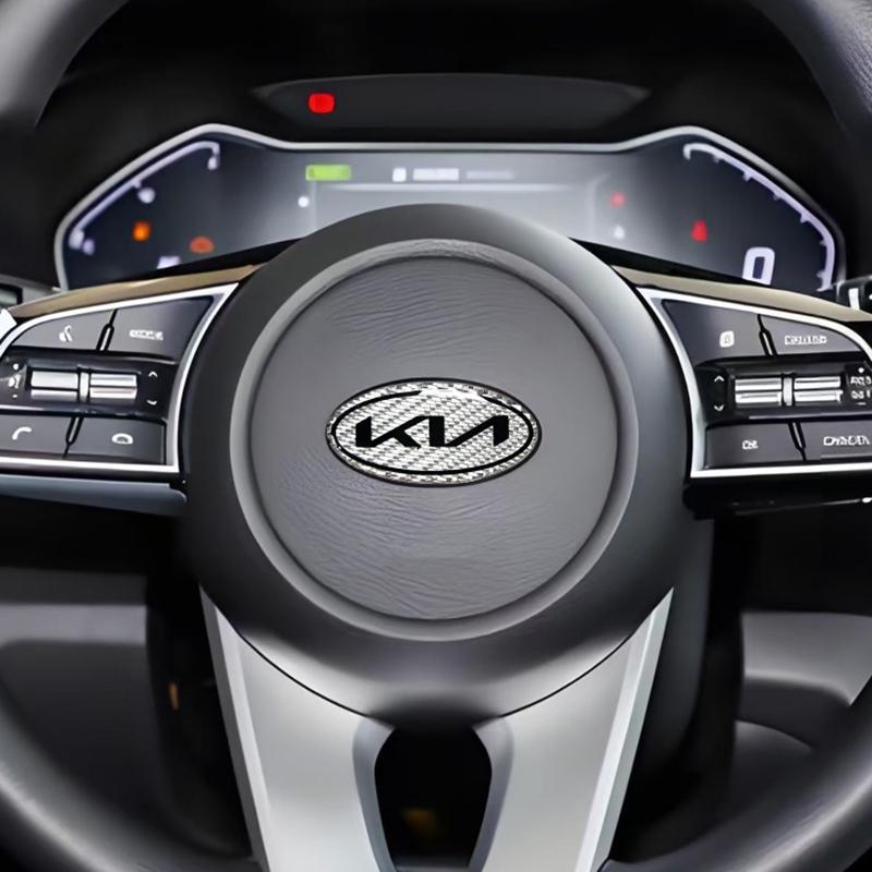 Наклейка-значок на руль автомобиля из углеродного волокна Для KIA K2 K3 K5 KX5 Sportage GT R Stinger Rio Optima Sorento Forte Soul