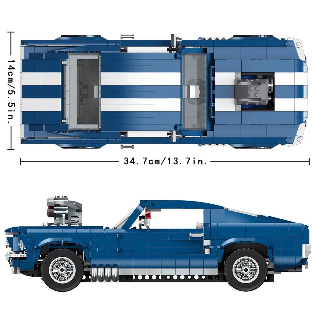 1680 шт. Инновационный эксперт Ford Sports Racing Car Model Building Blocks Кирпичи DIY Toys для детей Взрослые Подарки на день рождения Рождество