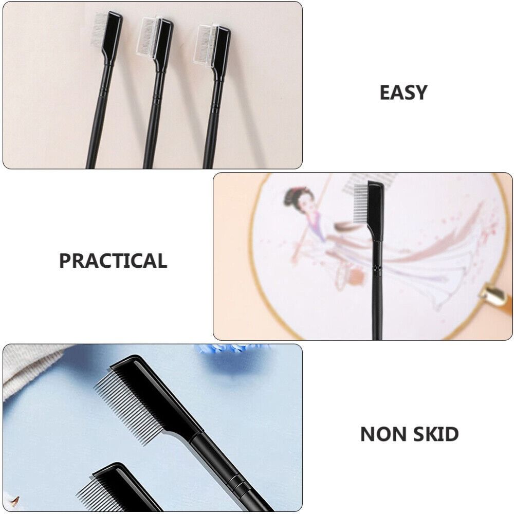 Tools Curler, Makeup Brush Brow Comb Eyelash Brush Eyelash Comb with Cover Eyelashes Separator