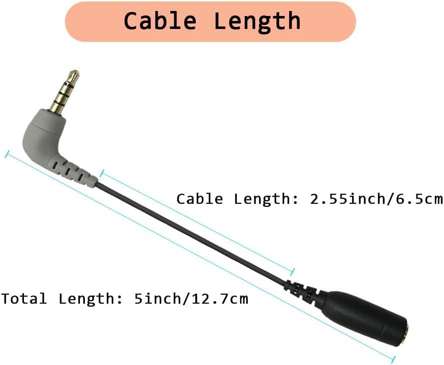 VECASDEN Кабель-адаптер для микрофона Rode SC4 TRS - TRRS 3 дюйма 3,5 мм,