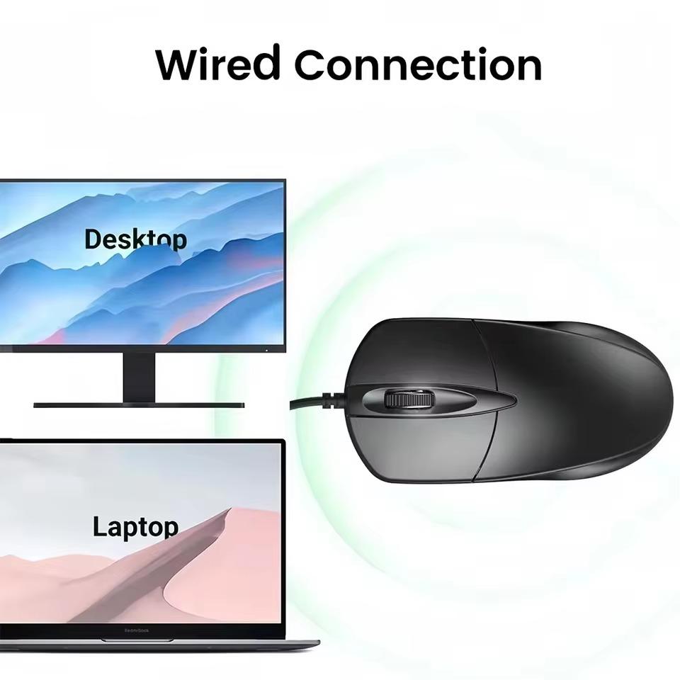USB Optical Wired Mouse Laptop Home Office Mouse Anti Slip Roller 3D 1000DPI Game Mause Computer Accessories For PC Desktop