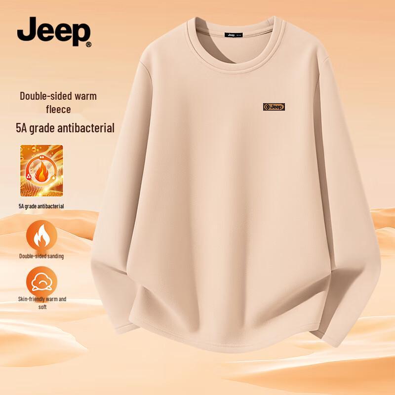 Jeep Мужская термофутболка с длинным рукавом и флисовой подкладкой