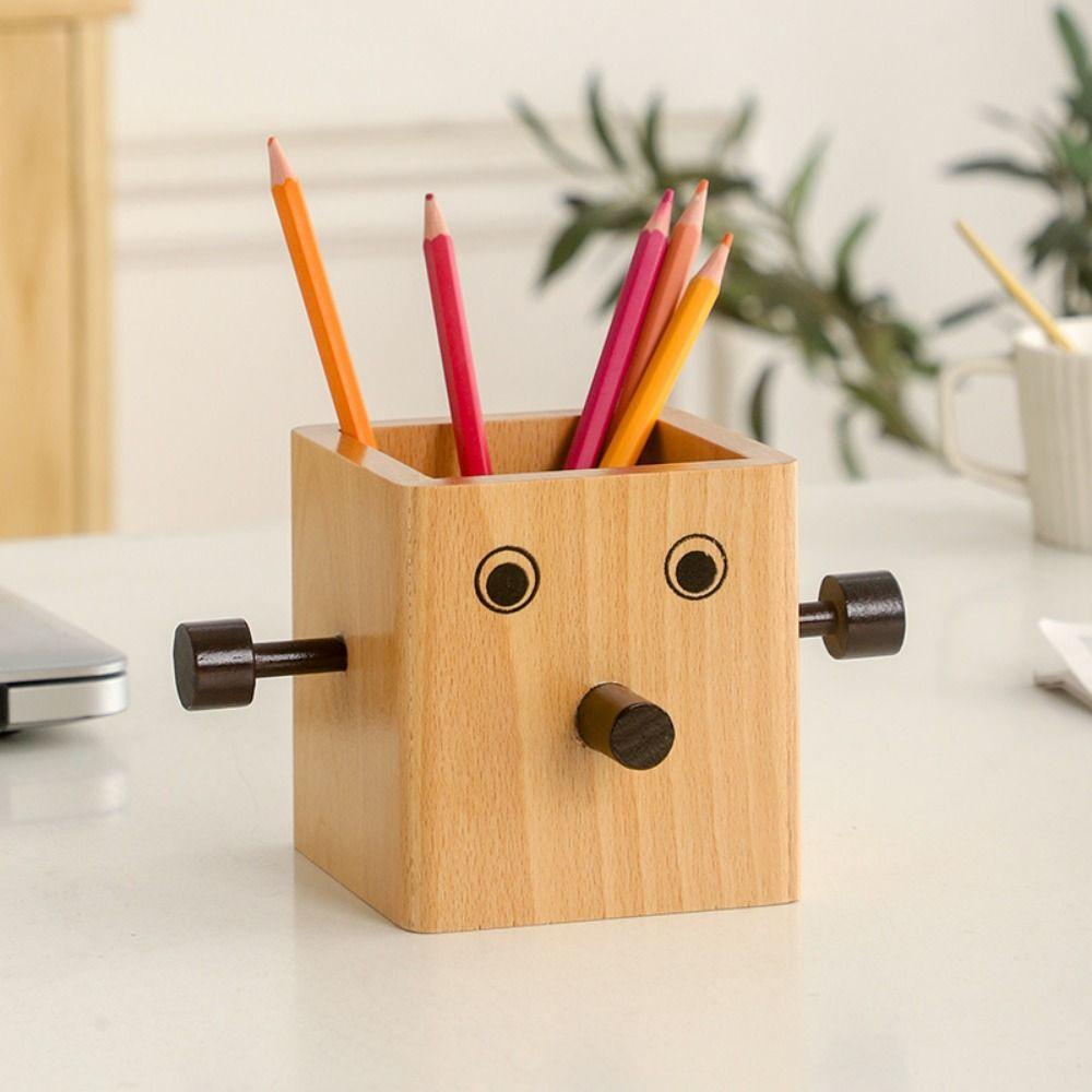 Eyeglass Frame Ganizer Simplicity Office Organizer Storage Box Robot Pen Holder School Supplies