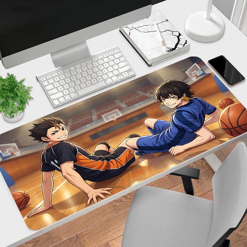 1Pc Basketball Friendship Moment Gaming Mouse Pad Keyboard Desk Mat Non-slip Rubber Lock Edge Waterproof Computer Mousepad for Office Home Decor S1878