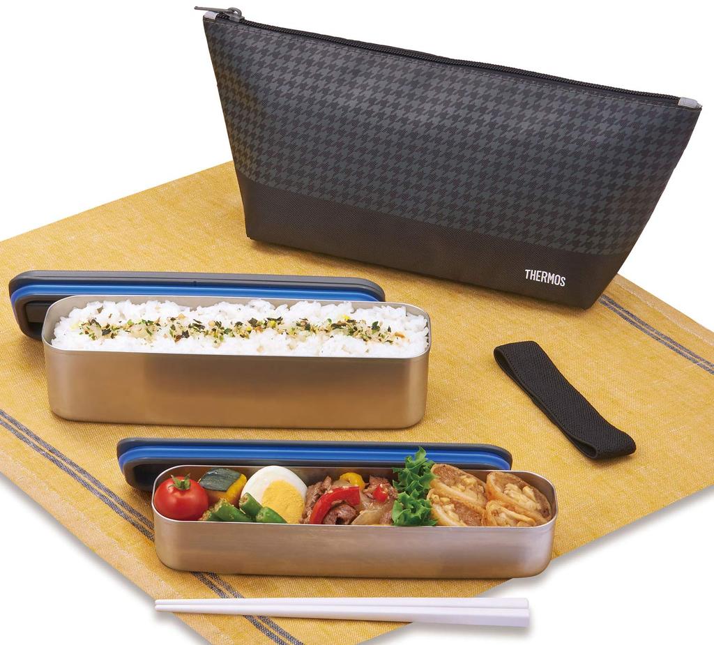 Thermos Ланч-бокс Black Check Upper Fresh Lunch Box BKC Контейнер/300 мл/Нижний контейнер/515 мл DSA-803W