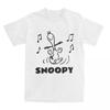 Мужская Женская Футболка с Графикой Peanuts Snoopy Водолаз Вещи Винтажная Хлопковая Мультяшный Пес Футболки Топы Идея для Подарка
