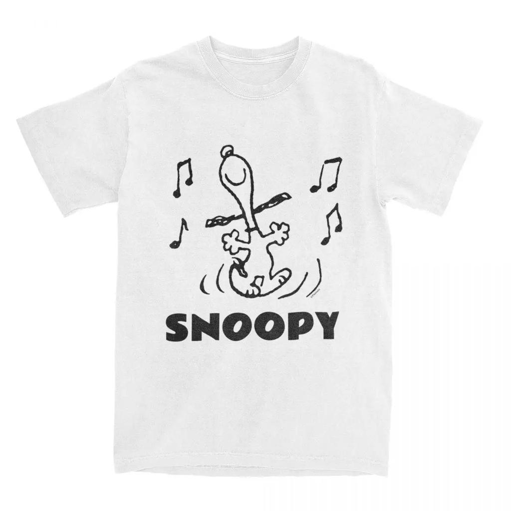 Мужская Женская Футболка с Графикой Peanuts Snoopy Водолаз Вещи Винтажная Хлопковая Мультяшный Пес Футболки Топы Идея для Подарка