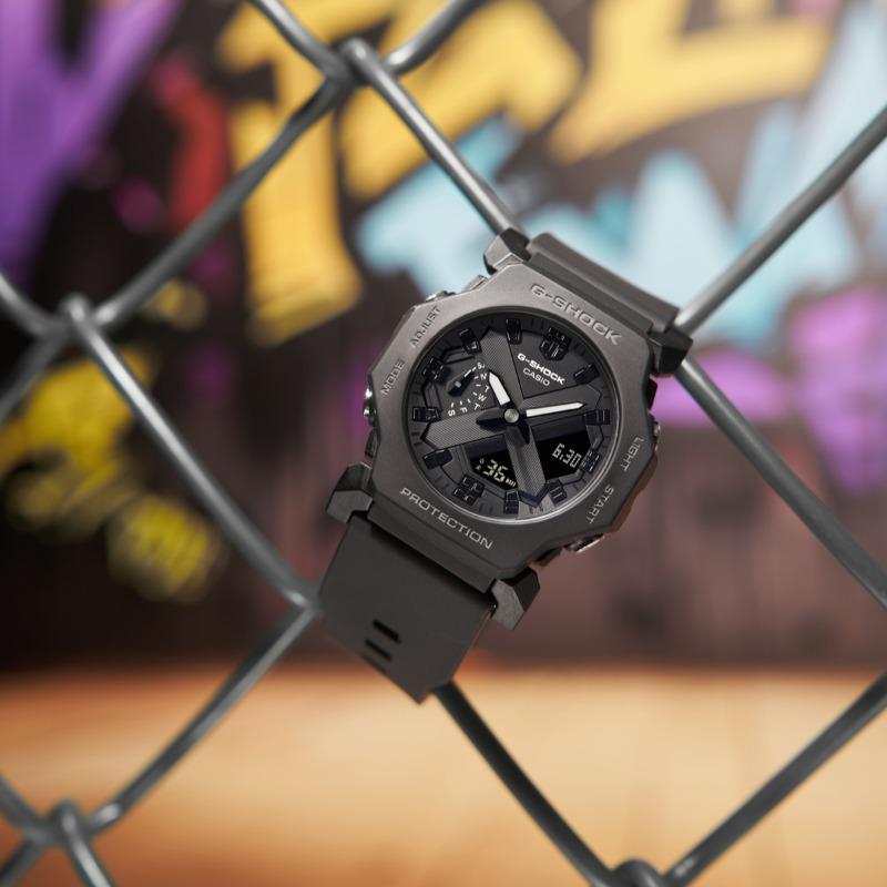Casio Мужские часы G-SHOCK GA-2300-1A, цифровые, кварцевые, ударопрочные, водонепроницаемые 200 м, из смолы