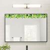 Fresh Green Vine Leaf Butterfly Self Adhesive Border Wall Sticker Bathroom Glass Mirror Frame Decor