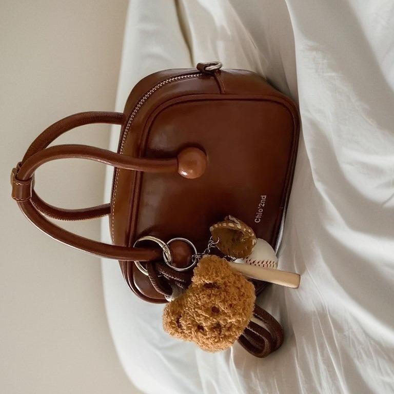 Сумка-подушка Oatmeal Qiao Brown 2024 года, новая универсальная модная сумка через плечо с косым креплением