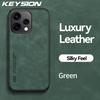 KEYSION Роскошный ретро чехол для телефона из ПУ кожи для OPPO Reno 15 Pro Max 5G Силиконовый+ПК Ударопрочный чехол для телефона для OPPO Reno15 F 5G