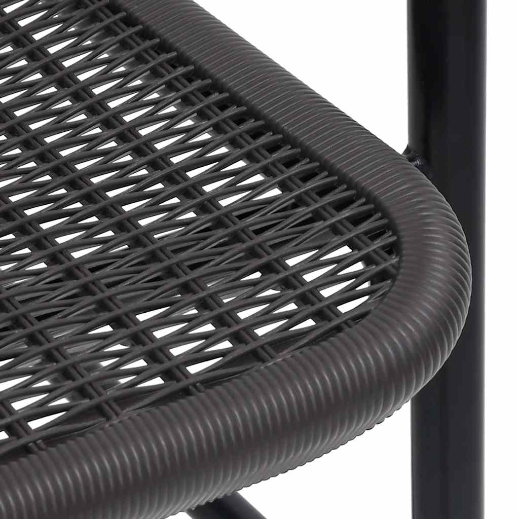 Garden Chairs 8 pcs Wicker Effect Plastic and Steel 110 kg Capacity