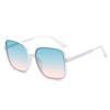 Large Frame Korean Gradient Men Sunglasses UV Resistant Square Frame Women's Glasses  Accessories