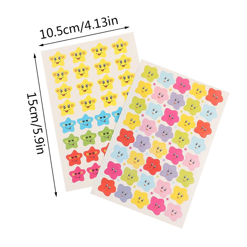 400Pcs Smile Stars Decal School Children Kids Teacher Label Reward Cute Sticker