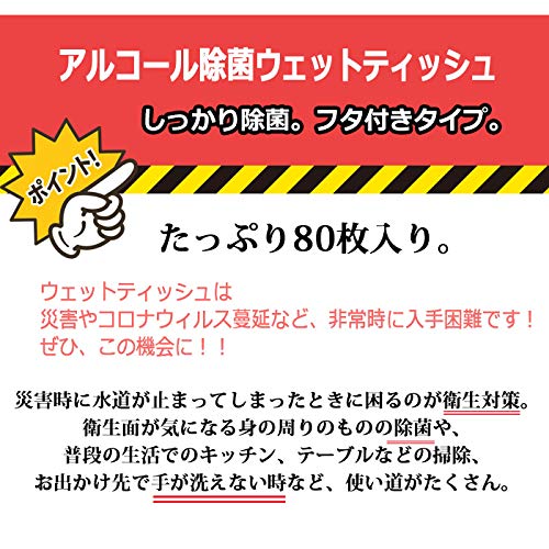 Сантан всего 240 Дезинфицирующий дезинфицирующий влажный с 80 листами [набор из 3 предметов, листы] лист, спирт, салфетка, крышка,