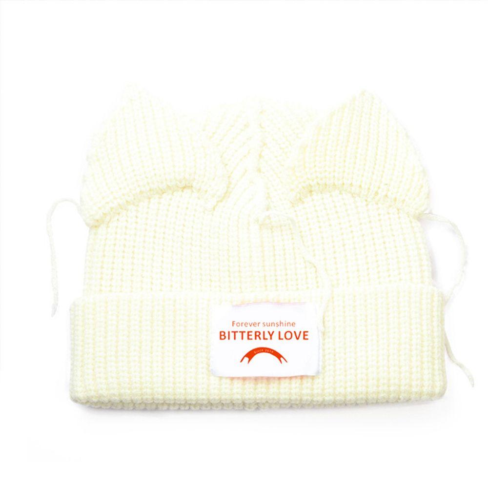 Модная шапка с кошачьими ушками, шерстяная шапка-пиглет, вязаная вязаная шапка, теплая шапка