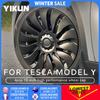 4 шт. Колпак ступицы для Tesla Model Y 19 дюймов Performance Автомобильный сменный колпак ступицы Полное покрытие диска Автомобильные аксессуары Колпаки на колеса 2023
