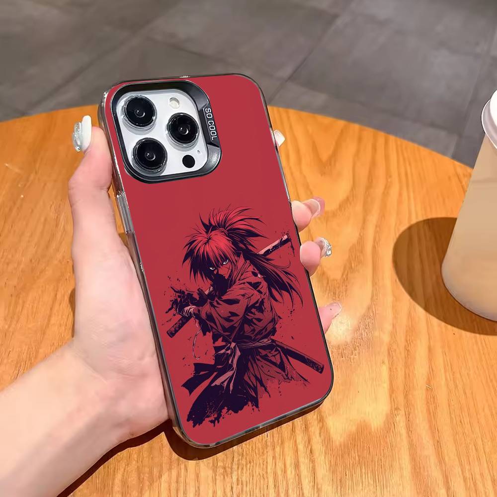Anime R-Rurouni Kenshin Anime Phone Case For iPhone17,16,15,14,13,12,11,Pro,MAX White Matte Shockproof Cover