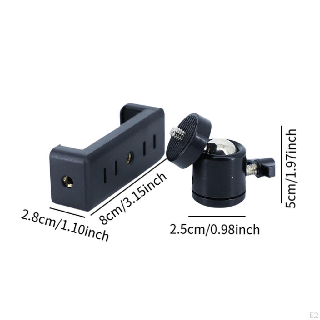 Мини-шаровая головка, прочная, портативная, с резьбой 3/8 дюйма, универсальный адаптер для моноподов со светодиодами