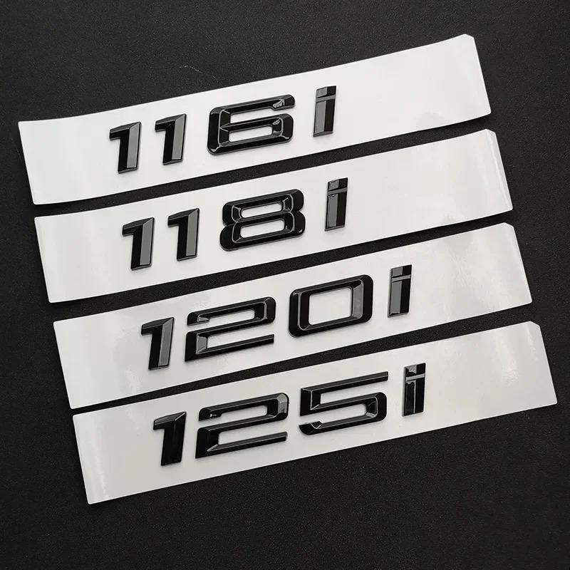3D ABS Black Car Trunk Letters For BMW 114i 116i 118i 120i 125i 130i 15i 140i Logo Emblem Sticker F20 E87 F21 Auto Accessories ip2