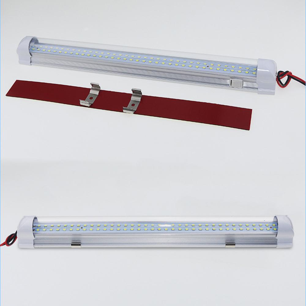 Универсальный внутренний светильник для автомобиля, 72 светодиодных ленты, 12 В-80 В, для грузовика, автобуса, каравана, лампа для чтения, освещение для кабины, переключатель ВКЛ/ВЫКЛ
