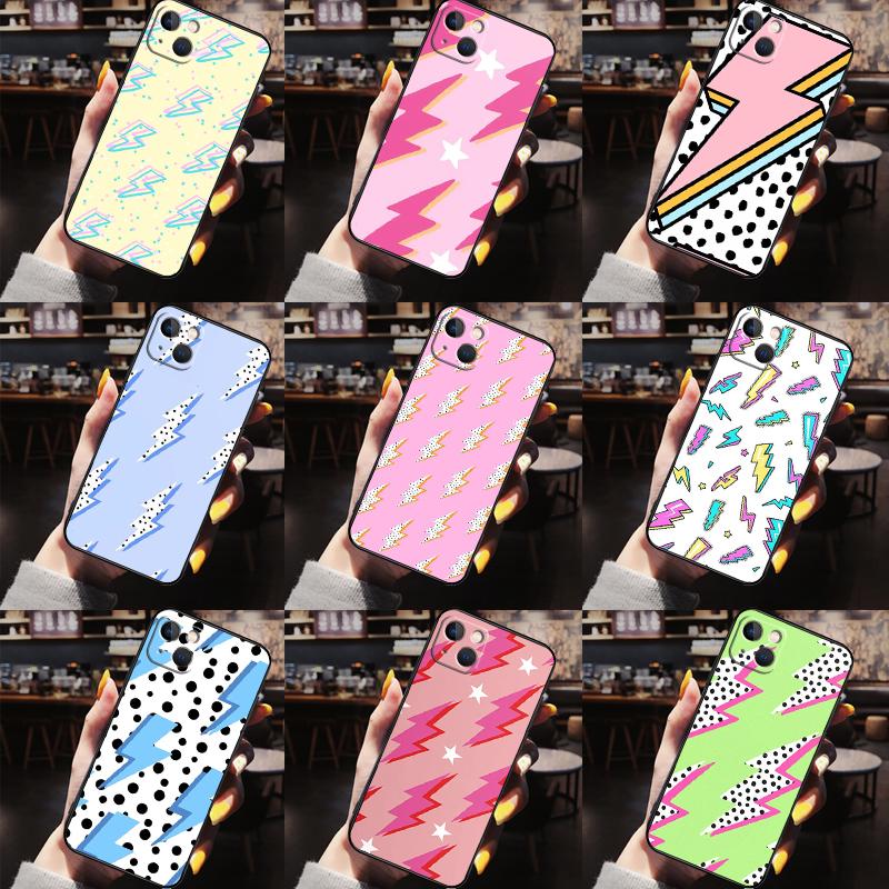 Милый чехол-накладка с молниями, горошком и звездой для iPhone 12 Pro Max 11 13 Mini X XR XS Max SE 2020 6S 7 8 Plus