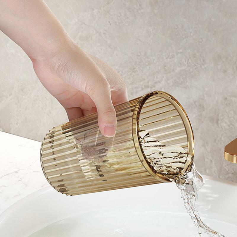 Акриловый стаканчик для ополаскивателя полости рта, зубная щетка, чашка для ванной комнаты, светлая, роскошный стиль, аксессуары для хранения в ванной комнате, держатель для зубных щеток