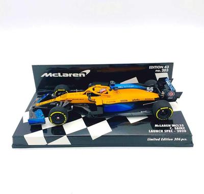 Mini Champs 1 43 McLaren Renault Mcl35 2020 F1 Характеристики для запуска 55 C. Сайнс-младший. [Из смолы]
