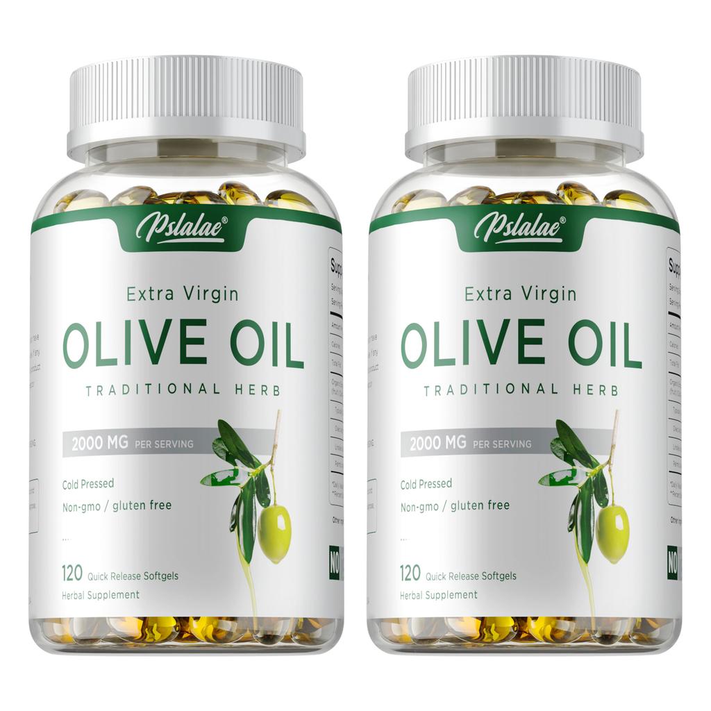 Extra virgin olive oil softgels, 2000 mg, antioxidant support, suitable for both men and women.