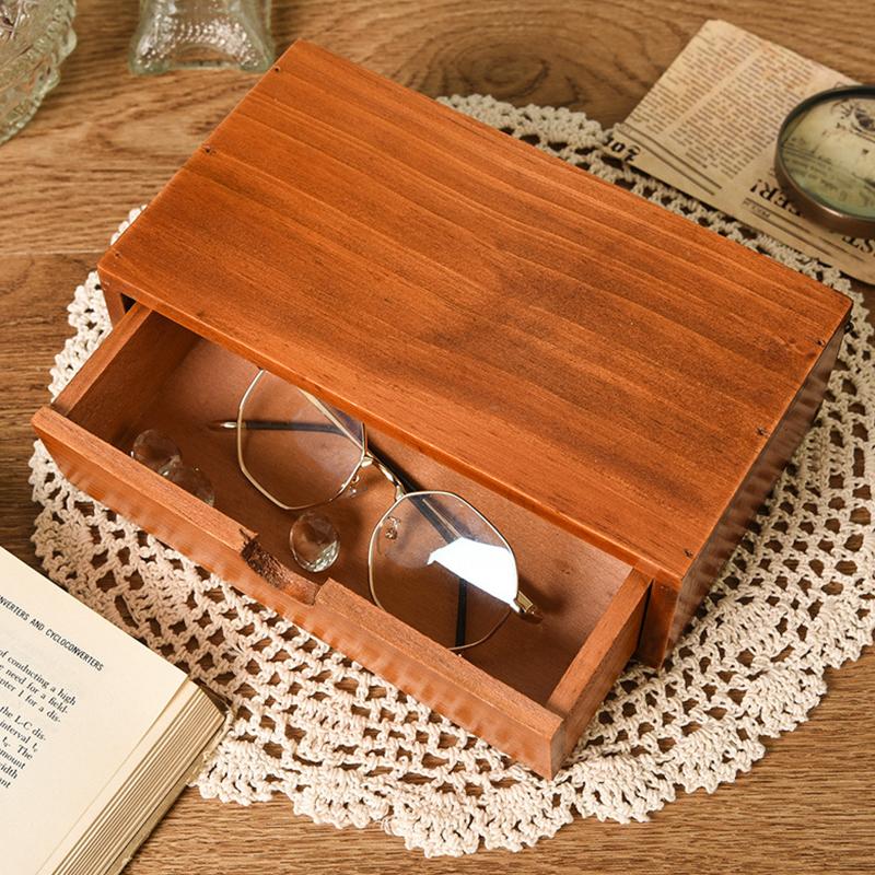 1 Set Wooden Jewelry Storage Cabinet Desktop Sundries Finishing Storage Box Dresser