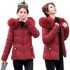 European and American Waist-hugging Cotton Jacket for Women, Short Winter Loose Thickened Large Fur Collar Coat