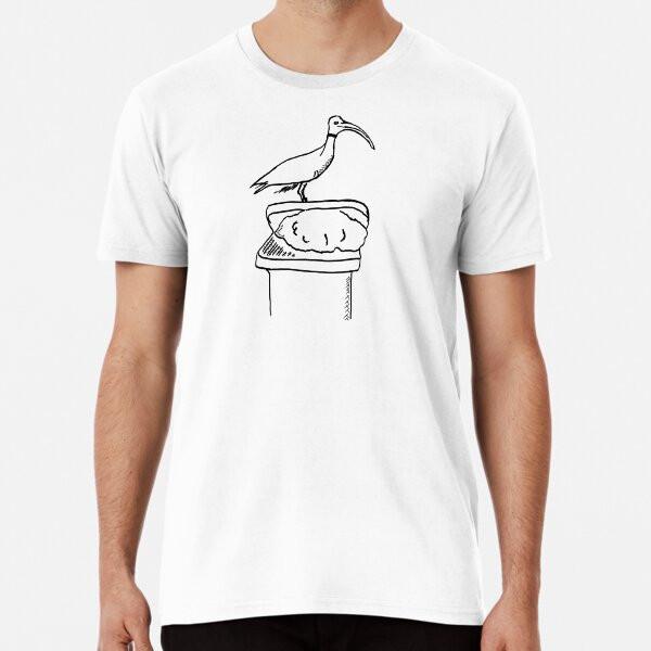 Bin Chicken Line Art Премиальная футболка S до 5XL Сделано в Австралии/США Футболка