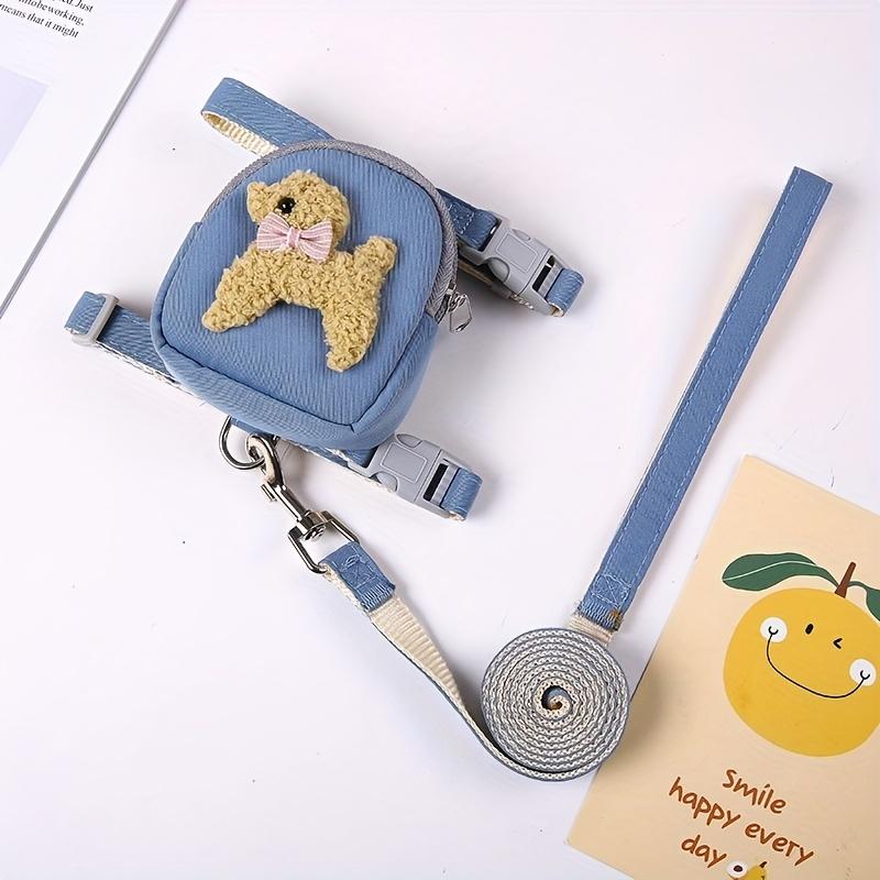 Регулируемый мягкий жилет для домашних животных с рюкзаком и поводком для маленьких и средних собак — идеально подходит для приключений на свежем воздухе и переноски лакомств