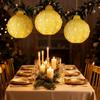 3Pcs Outdoor Hanging Christmas Light LED Illuminated Ornament Balls with 8 Lighting Modes And Timer Festive Sequin Ball for Porch Garden Decor