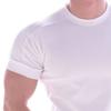 Men Sports T-shirt O Neck Short Sleeve Slim Fit Solid Color Elastic Quick-drying Soft